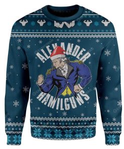 Ugly Alexander Hamilguns Custom Sweater Apparel HD-AT12111917 Ugly Christmas Sweater Long Sleeve S 