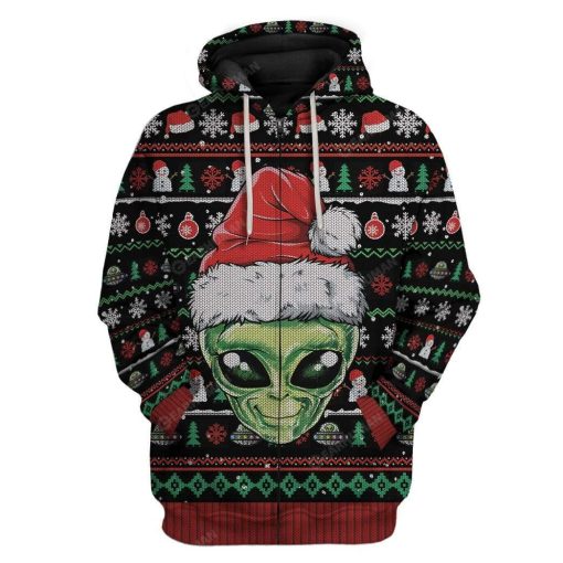 Ugly Alien Custom T-shirt - Hoodies Apparel HD-AT20111913 3D Custom Fleece Hoodies Zip Hoodie S