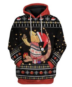 Ugly Bearded Dragon Holding Gingerbread Man Christmas Custom T-Shirts Hoodies Apparel AN-TA0612191 3D Custom Fleece Hoodies Hoodie S 