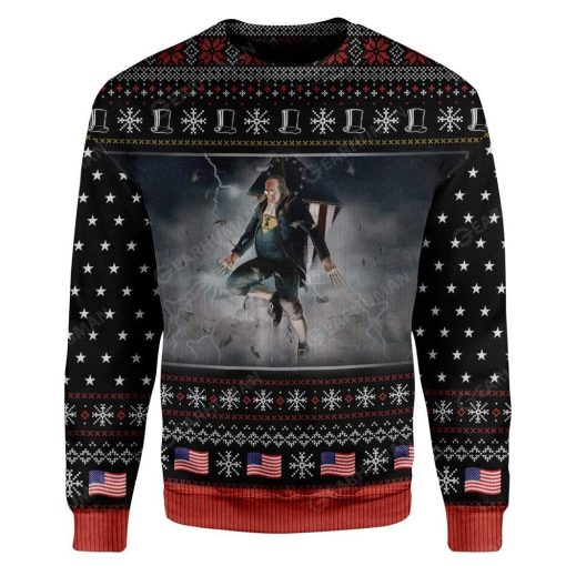 Ugly Ben Franklin vs. Zeus Custom Sweater Apparel HD-AT21111922 Ugly Christmas Sweater Long Sleeve S