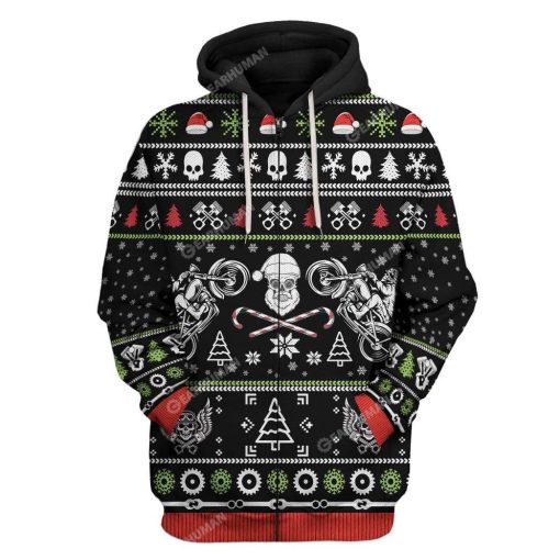 Ugly Biker Custom T-shirt - Hoodies Apparel HD-DT22111910 3D Custom Fleece Hoodies Zip Hoodie S