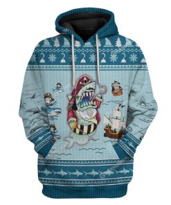 Ugly Captain Shark And Pirates Custom T-Shirts Hoodies Apparel AN-DT0412191 3D Custom Fleece Hoodies Hoodie S