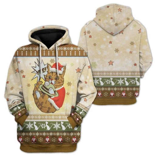 Ugly Cat Custom T-shirt - Hoodies Apparel HD-AT22111901 3D Custom Fleece Hoodies