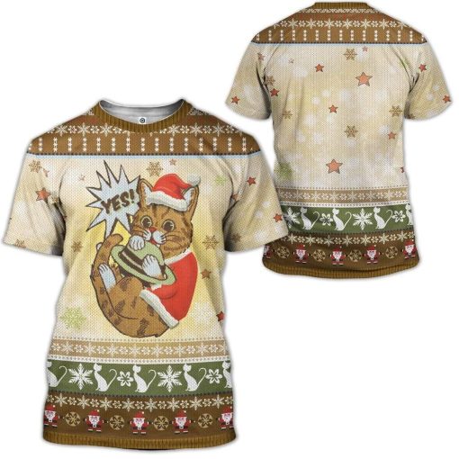 Ugly Cat Custom T-shirt - Hoodies Apparel HD-AT22111901 3D Custom Fleece Hoodies