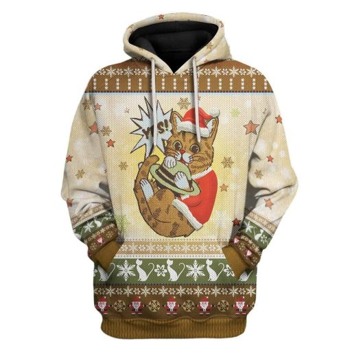 Ugly Cat Custom T-shirt - Hoodies Apparel HD-AT22111901 3D Custom Fleece Hoodies Hoodie S