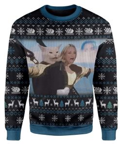 Ugly Cattanic Custom Sweater Apparel MV-AT2611193 Ugly Christmas Sweater Long Sleeve S