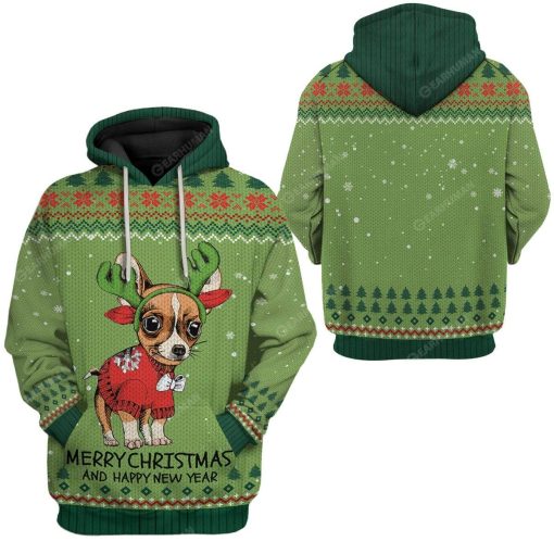 Ugly Chihuahua Christmas Hoodie T-Shirts Apparel DG-AT0512194 3D Custom Fleece Hoodies