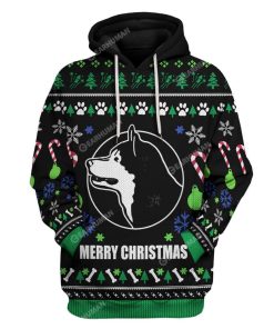 Ugly Christmas Alaskan Malamute Dog Breed Custom Sweater Apparel HD-AT25111915 3D Custom Fleece Hoodies Hoodie S 