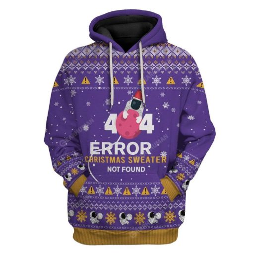 Ugly Christmas Astronaut Custom T-shirt - Hoodies Apparel HD-TA14111914 3D Custom Fleece Hoodies Hoodie S