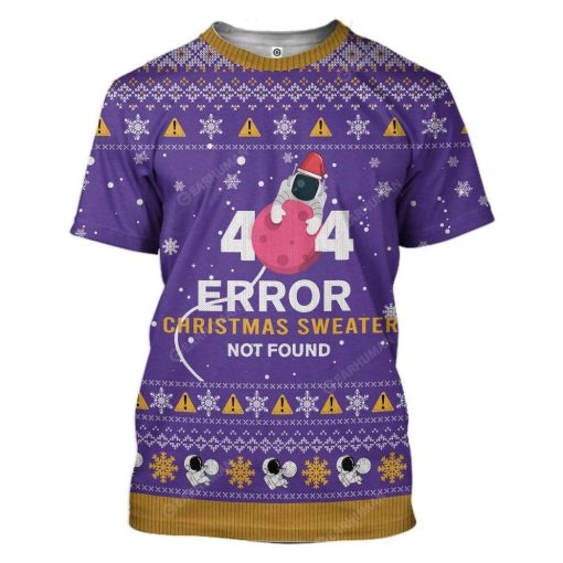 Ugly Christmas Astronaut Custom T-shirt - Hoodies Apparel HD-TA14111914 3D Custom Fleece Hoodies T-Shirt S