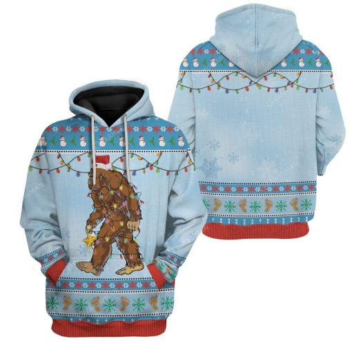Ugly Christmas Bigfoot Hoodie T-Shirts Apparel HD-TA2711193 3D Custom Fleece Hoodies