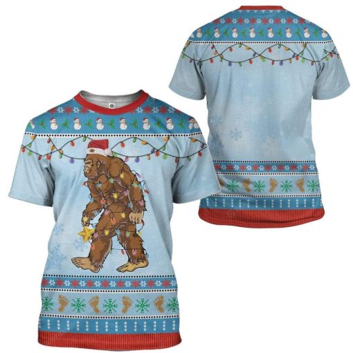 Ugly Christmas Bigfoot Hoodie T-Shirts Apparel HD-TA2711193 3D Custom Fleece Hoodies