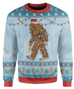 Ugly Christmas Bigfoot Sweater Apparel HD-TA2711193 Ugly Christmas Sweater Long Sleeve S 