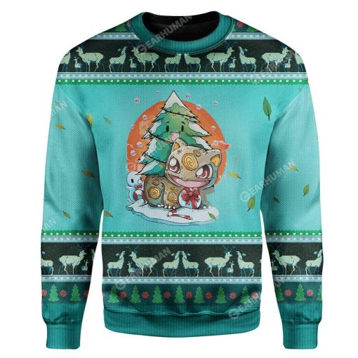 Ugly Christmas Bulbasaur Custom Sweater Apparel HD-TA11111905 Ugly Christmas Sweater Long Sleeve S