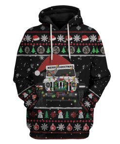 Ugly Christmas Car Custom T-shirt - Hoodies Apparel HD-TA21111902 3D Custom Fleece Hoodies Hoodie S 