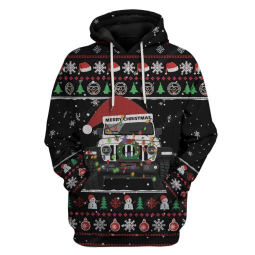 Ugly Christmas Car Custom T-shirt - Hoodies Apparel HD-TA21111902 3D Custom Fleece Hoodies Hoodie S