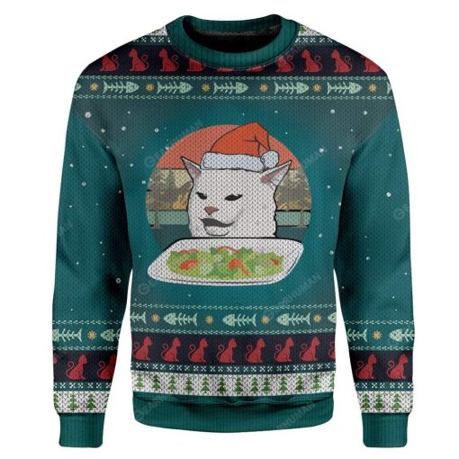Ugly Christmas Cat Custom Sweater Apparel HD-AT16111916 Ugly Christmas Sweater Long Sleeve S