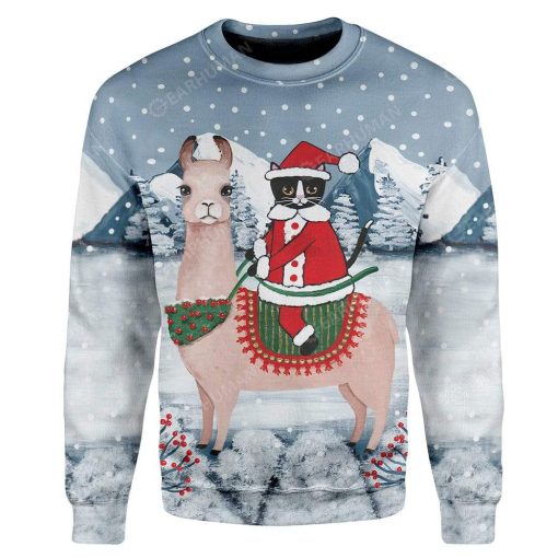 Ugly Christmas Cat Custom Sweater Apparel HD-TT14111913 Ugly Christmas Sweater Long Sleeve S