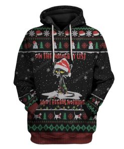 Ugly Christmas Cat Custom T-shirt - Hoodies Apparel HD-DT16111923 3D Custom Fleece Hoodies Hoodie S 