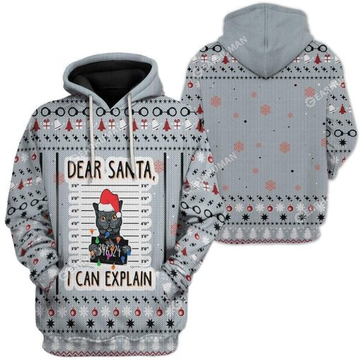 Ugly Christmas Cat Custom T-shirt - Hoodies Apparel HD-TA15111909 3D Custom Fleece Hoodies