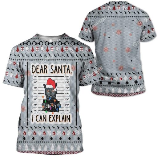 Ugly Christmas Cat Custom T-shirt - Hoodies Apparel HD-TA15111909 3D Custom Fleece Hoodies