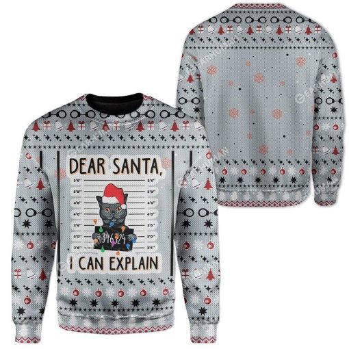 Ugly Christmas Cat Custom T-shirt - Hoodies Apparel HD-TA15111909 3D Custom Fleece Hoodies