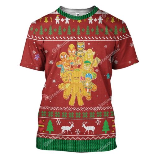 Gearhumans Ugly Christmas Cookivengers Hoodie T-Shirts Apparel 10 Ugly Christmas Cookivengers Hoodie T-Shirts Apparel HD-AT2711192 3D Custom Fleece Hoodies T-Shirt S