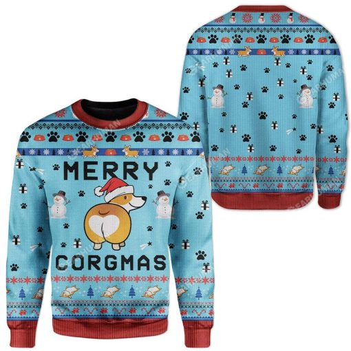Ugly Christmas Corgi Custom Sweater Apparel HD-TA15111906 Ugly Christmas Sweater