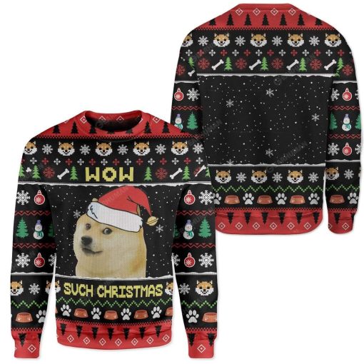 Ugly Christmas Dog Custom Sweater Apparel HD-DT12111907 3D Custom Fleece Hoodies