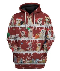 Ugly Christmas Dog Custom T-shirt - Hoodies Apparel HD-DT18111903 3D Custom Fleece Hoodies Hoodie S 