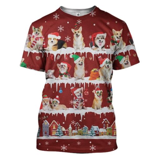 Ugly Christmas Dog Custom T-shirt - Hoodies Apparel HD-DT18111903 3D Custom Fleece Hoodies T-Shirt S