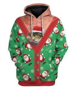Ugly Christmas Fish Custom T-shirt - Hoodies Apparel HD-TA19111909 3D Custom Fleece Hoodies Hoodie S 