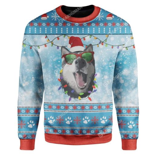 Ugly Christmas Husky Hoodie T-Shirts Apparel DOG-AT2711191 3D Custom Fleece Hoodies Long Sleeve S