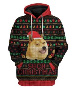 Ugly Christmas Internet Shiba Inu Meme Such Hoodie T-Shirts Apparel DG-AT2911195 3D Custom Fleece Hoodies Hoodie S 