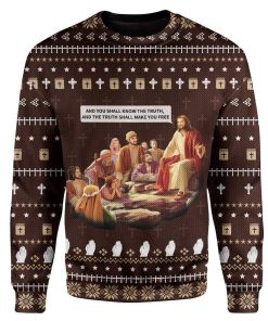 Ugly Christmas Jesus Custom Sweater Apparel HD-AT16111907 Ugly Christmas Sweater Long Sleeve S 
