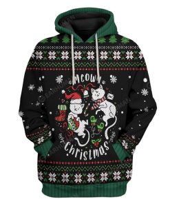 Ugly Christmas Meowy Christmas Custom T-Shirts Hoodies Apparel CT-AT2611197 3D Custom Fleece Hoodies Hoodie S 