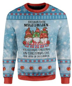 Ugly Christmas Norwegian Christmas 24th Custom Sweater Apparel HD-AT2611191 Ugly Christmas Sweater Long Sleeve S 