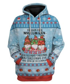 Ugly Christmas Norwegian Christmas 24th Custom T-Shirts Hoodies Apparel HD-AT2611191 3D Custom Fleece Hoodies Hoodie S 