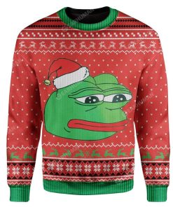 Ugly Christmas Pepe The Frog Custom Sweater Apparel HD-AT2811195 Ugly Christmas Sweater Long Sleeve S 