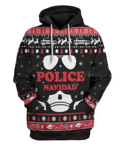 Ugly Christmas Police Navidad Custom T-Shirts Hoodies Apparel HD-DT2611195 3D Custom Fleece Hoodies Hoodie S 