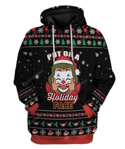Ugly Christmas Put on a Holiday Face Hoodie T-Shirts Apparel HD-QM2611196 3D Custom Fleece Hoodies Hoodie S