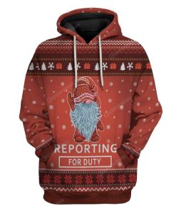 Ugly Christmas Reporting For Duty Hoodie T-Shirts Apparel HD-AT0212191 3D Custom Fleece Hoodies Hoodie S 