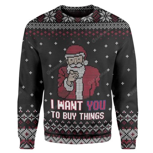 Ugly Christmas Santa Custom Sweater Apparel HD-AT13111919 Ugly Christmas Sweater Long Sleeve S