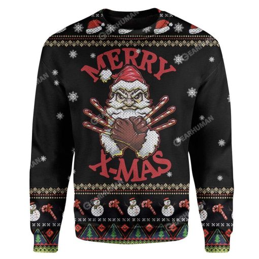 Ugly Christmas Santa Custom Sweater Apparel HD-AT18111904 Ugly Christmas Sweater Long Sleeve S