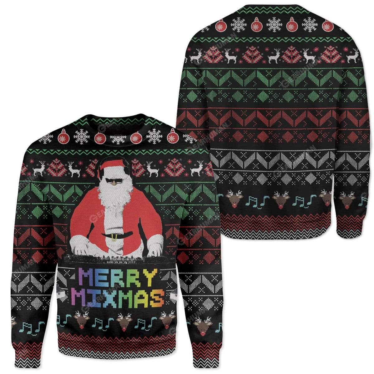 Gearhumans Ugly Christmas Santa Custom Sweater Apparel 6 Ugly Christmas Santa Custom Sweater Apparel HD-AT18111914 3D Custom Fleece Hoodies