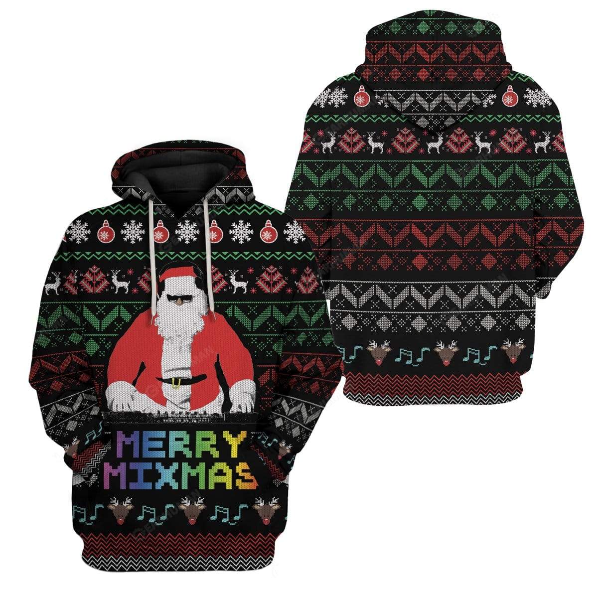 Gearhumans Ugly Christmas Santa Custom Sweater Apparel 5 Ugly Christmas Santa Custom Sweater Apparel HD-AT18111914 3D Custom Fleece Hoodies