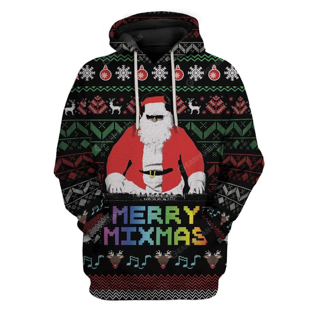 Gearhumans Ugly Christmas Santa Custom Sweater Apparel 1 Ugly Christmas Santa Custom Sweater Apparel HD-AT18111914 3D Custom Fleece Hoodies Hoodie S