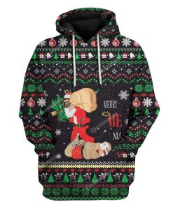 Ugly Christmas Santa Custom T-shirt-Hoodies Apparel HD-AT06111914 3D Custom Fleece Hoodies Hoodie S 