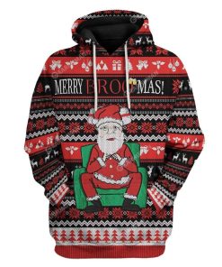 Ugly Christmas Santa Custom T-shirt - Hoodies Apparel HD-AT06111915 3D Custom Fleece Hoodies Hoodie S 