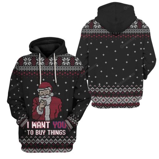 Gearhumans Ugly Christmas Santa Custom T-shirt - Hoodies Apparel 12 Ugly Christmas Santa Custom T-shirt - Hoodies Apparel HD-AT13111919 3D Custom Fleece Hoodies